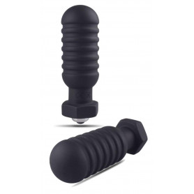 Vibratore anale in silicone mini dildo vibrante nero dilatatore anal butt black