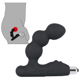 Vibratore anale in silicone nero stimolatore butt vibrante maschile per prostata