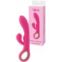 Vibratore rabbit ricaricabile fallo rosa vibrante in silicone vaginale clitoride