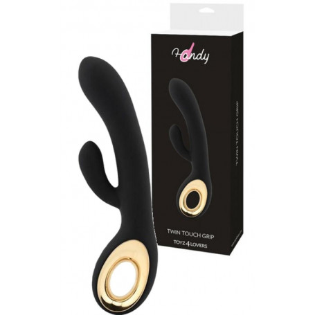 Vibratore vaginale rabbit in silicone nero ricaricabile stimolatore clitoride