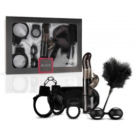 Kit bondage vibratore rabbit palline vaginali manette frustino anello pene bdsm