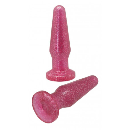 Plug anale liscio dilatatore anal butt dildo fallo rosa stimolatore morbido sex
