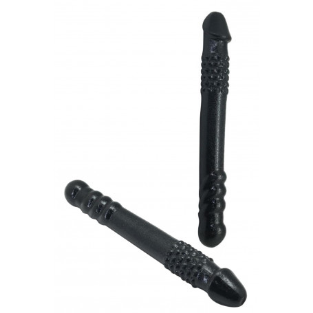 Fallo realistico nero pene finto vaginale dildo anale doppia penetrazione black