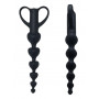 Fallo a sfere in silicone nero dildo stimolatore dilatatore anal butt plug black
