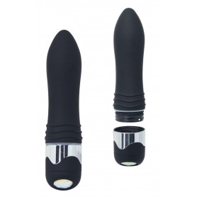 Vibratore classico nero fallo liscio dildo vibrante mini stimolatore vaginale