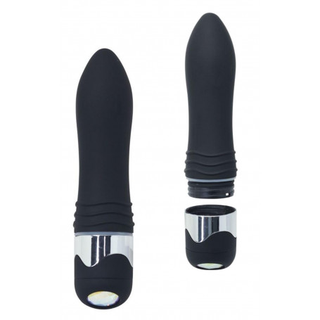 Vibratore classico nero fallo liscio dildo vibrante mini stimolatore vaginale