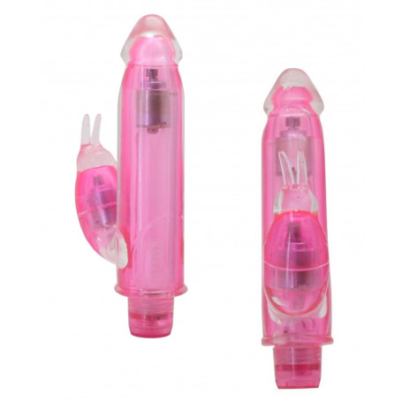 vibratore rabbit fallo dildo vibrante doppio stimolatore vaginale clitoride rosa