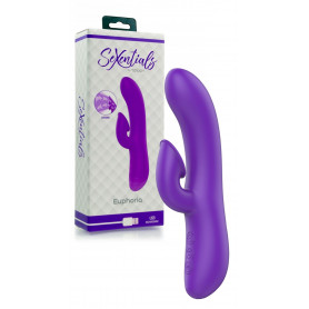 Vibratore vaginale rabbit succhia clitoride doppio fallo vibrante in silicone