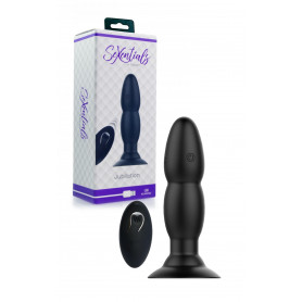 Vibratore anale piccolo con ventosa anal plug butt nero in silicone vibrante