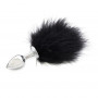 Plug anale in metallo acciaio con coda mini fallo dilatatore anal butt piccolo