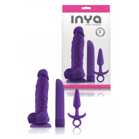 kit vibratore fallo realistico con ventosa testicoli vaginale anal plug anale