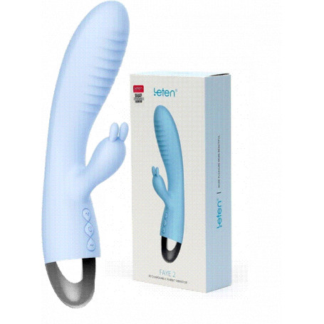 Vibratore vaginale rabbit doppio dildo fallo vibrante per clitoride in silicone