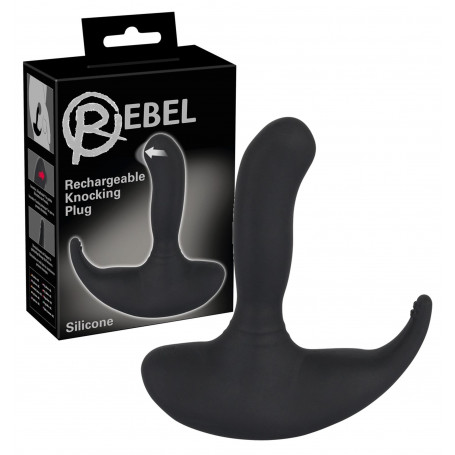 Vibratore anale per prostata in silicone realistico nero anal butt plug vibrante