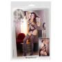 Tutina sexy donna bodystocking nero catsuit intimo aperto lingerie erotica hot