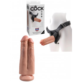 Fallo doppio realistico grande indossabile dildo maxi con ventosa vaginale anale
