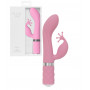 Vibratore vaginale rabbit doppio dildo vibrante in silicone stimolante clitoride