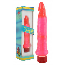 Vibratore realistico vaginale anale morbido dildo fallo pene finto vibrante rosa