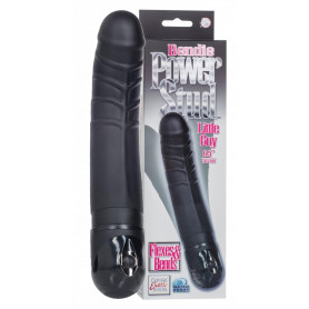 Vibratore nero in silicone realistico pene finto fallo vibrante vaginale anale