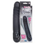 Vibratore nero in silicone realistico pene finto fallo vibrante vaginale anale