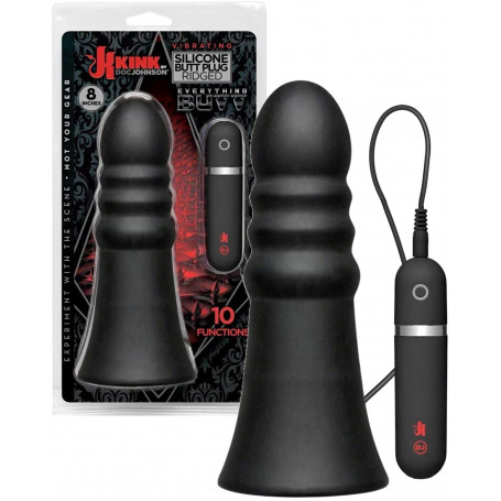 Vibratore anale in silicone nero anal butt plug vibrante dilatatore fallo liscio