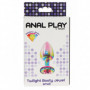 Fallo anale piccolo liscio in metallo anal plug butt tappo dilatatore con pietra