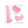 Fallo realistico grande dildo vaginale anale BIG con ventosa e testicoli enorme