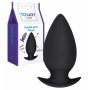 Plug anale grande in silicone nero fallo liscio dilatatore tappo anal butt BIG