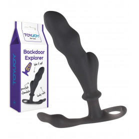 Fallo anale per prostata in silicone nero stimolatore massaggiatore maschile sex