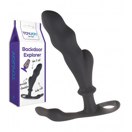 Fallo anale per prostata in silicone nero stimolatore massaggiatore maschile sex