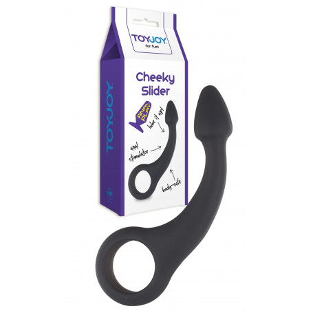 Plug anale in silicone nero mini fallo liscio dilatatore anal butt piccolo black
