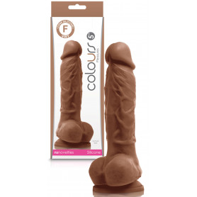 Fallo realistico vaginale  anale dildo con ventosa testicoli realistico morbido