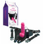 Vibratore realistico indossabile dildo fallo vibrante vaginale anale con slip