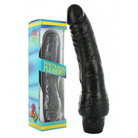 Vibratore realistico dildo fallo vibrante pene finto vaginale anale nero morbido