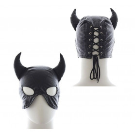 Maschera bondage mascherina occhi sadomaso sexy devil black mask bdsm fetish hot