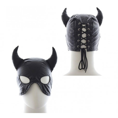 Maschera bondage mascherina occhi sadomaso sexy devil black mask bdsm  fetish hot