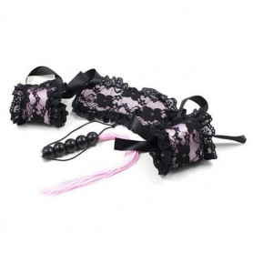 Manette mascherina frustino bondage kit costrittivo bdsm sexy giochi sadomaso