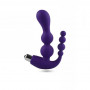 Vibratore in silicone doppio fallo vaginale anale dildo a sfere morbido piccolo