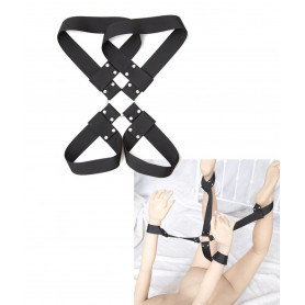 Costrittivo bondage sexy restraint manette cavigliere polsini sadomaso bdsm nero