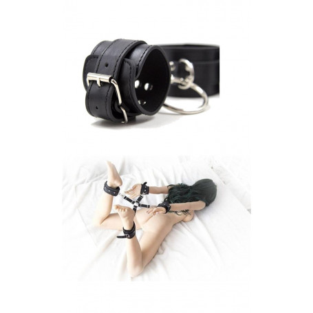 Manette cavigliere bondage sexy costrittivo bdsm per giochi sadomaso in pelle