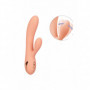 Vibratore rabbit  doppio fallo vibrante in silcone realistico vaginale clitoride