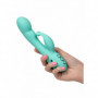 Vibratore rabbit in silcone realistico doppio fallo vibrante vaginale clitoride