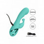 Vibratore rabbit in silcone realistico doppio fallo vibrante vaginale clitoride