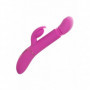 Vibratore rabbit doppio fallo vaginale e clitoride dildo vibrante in silicone