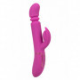 Vibratore rabbit doppio fallo vaginale e clitoride dildo vibrante in silicone