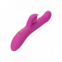 Vibratore rabbit doppio fallo vaginale e clitoride dildo vibrante in silicone