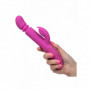 Vibratore rabbit doppio fallo vaginale e clitoride dildo vibrante in silicone