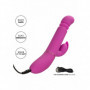 Vibratore rabbit doppio fallo vaginale e clitoride dildo vibrante in silicone