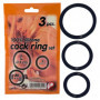 anello fallico nero in silicone kit 3 pz ritardante per pene miglior erezione