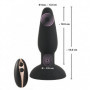 Plug anale vibrante con ventosa vibratore dilatatore anal butt black in silicone