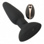 Plug anale vibrante con ventosa vibratore dilatatore anal butt black in silicone